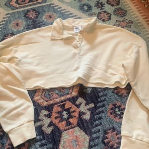 cream cut off long sleeve